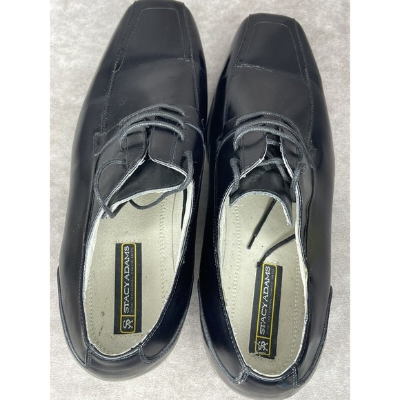Stacy Adams Mens Hobart 24284-01 Size 12W Black Leather Oxford Dress Shoes main image 6